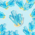 Blue Aquamarine Crystal Premium Vinyl Sticker, Pisces Birthstone, Die-Cut Laptop Decal